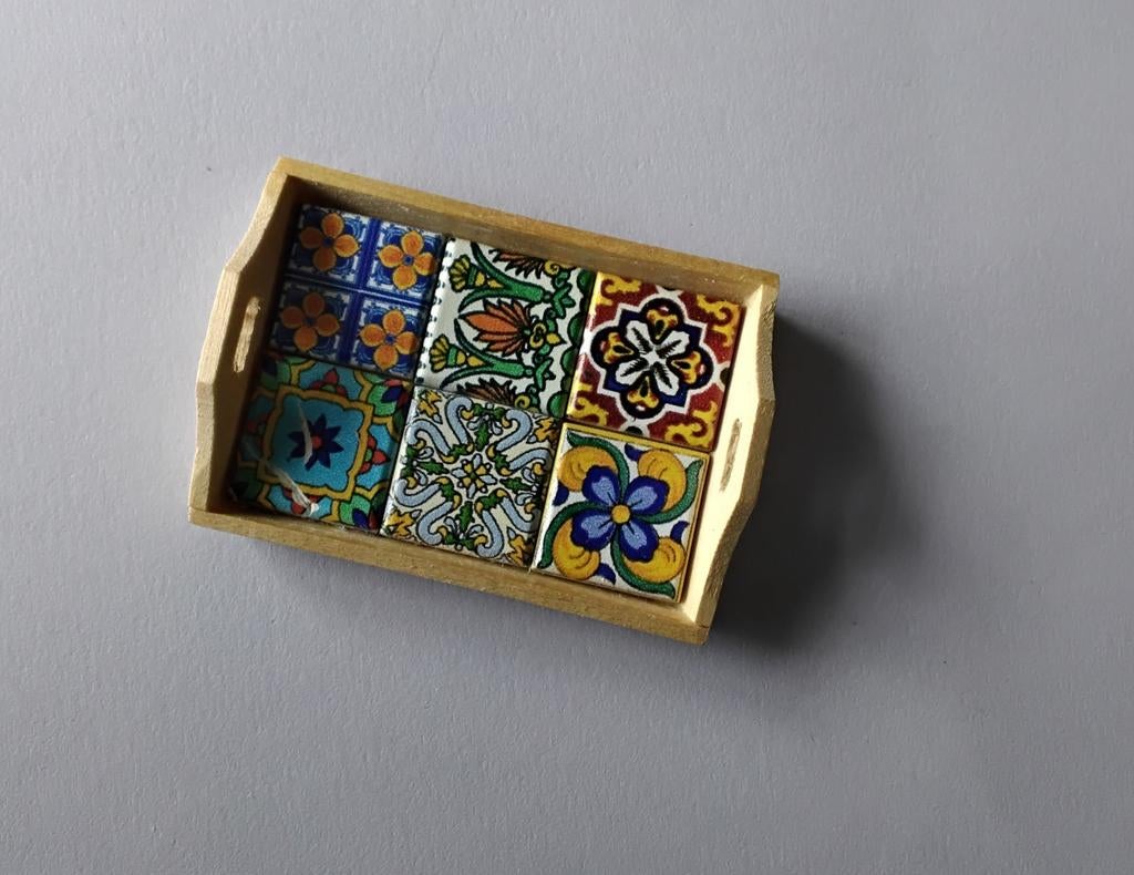 Dienblad met tegeltjes 1:12, Ophalen of Verzenden, Poppenhuis