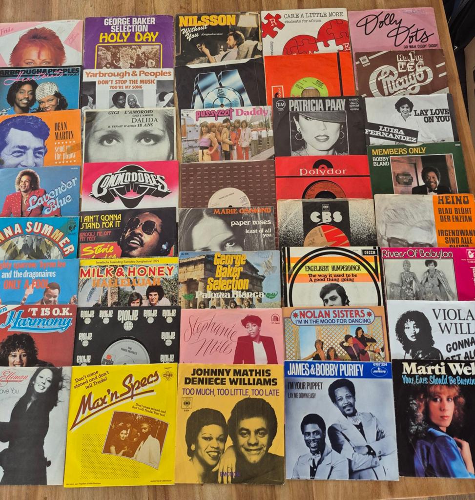 VERZAMELING SINGLES  314 STUKS, Ophalen, Gebruikt, Pop