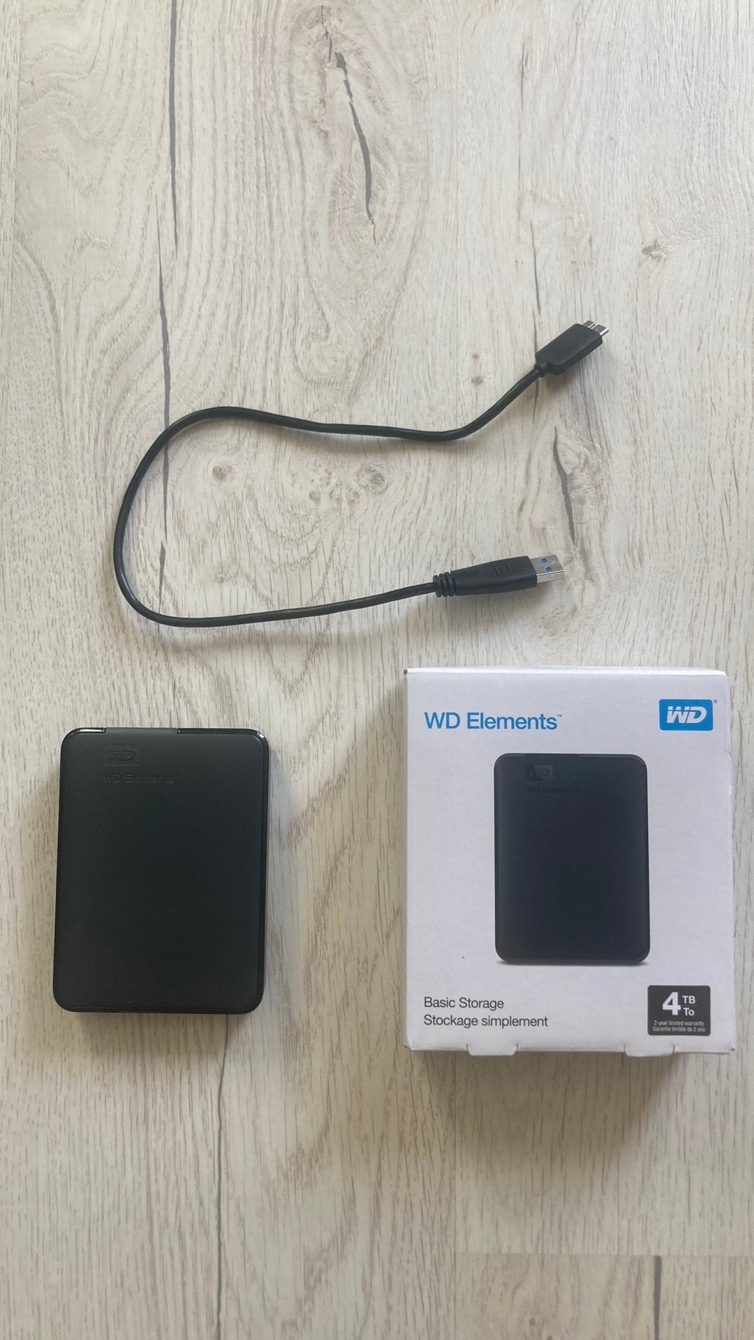 WD Elements 4TB externe harde schijf (mooi compact), Computers en Software, Harde schijven, HDD, Ophalen of Verzenden, Zo goed als nieuw