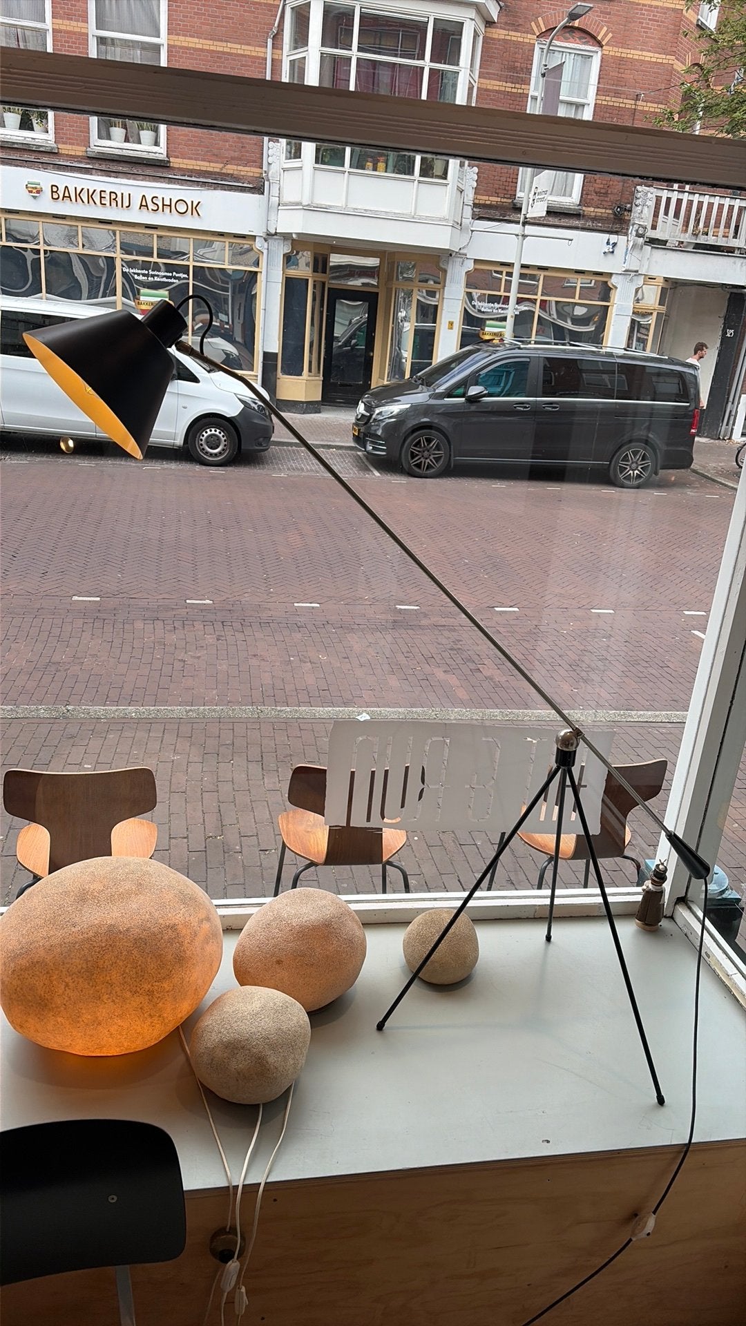 Magneto vloerlamp jaren 50 fillekes originele 1ste variant, Ophalen, Zo goed als nieuw, Minder dan 100 cm