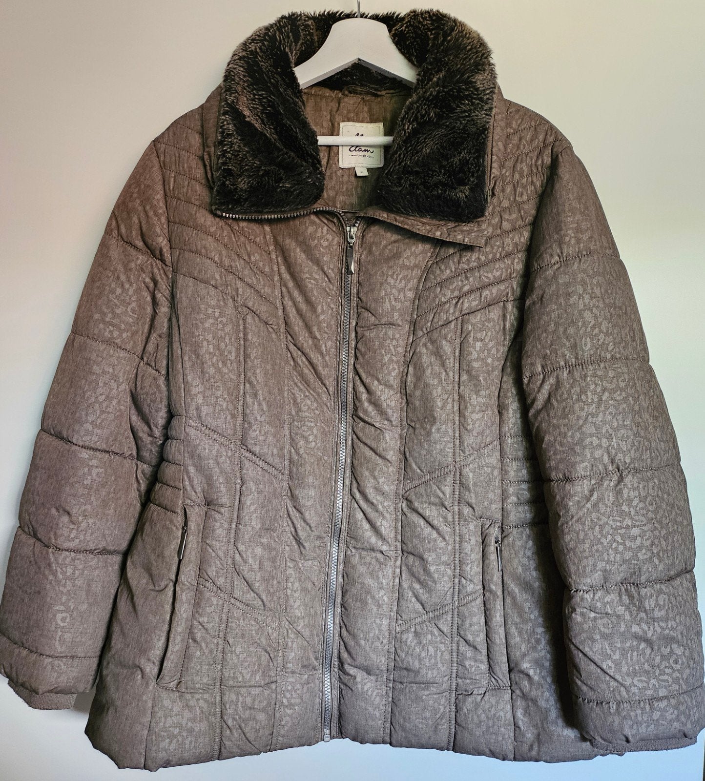 Winterjas XL, dames, z.g.a.n. Miss Etam., Kleding | Dames, Jassen | Winter, Bruin, Maat 46/48 (XL) of groter, Ophalen of Verzenden