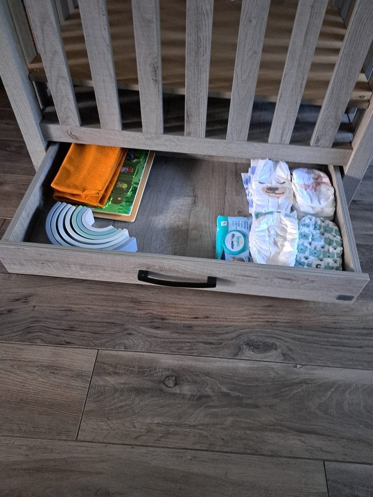 Box merk TWF met opberglade, Kinderen en Baby's, Boxen, Ophalen, Zo goed als nieuw, Vierkant, In hoogte verstelbaar