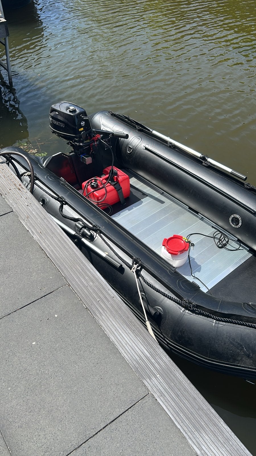 BB-Line Rubberboot + Tohatsu 5 PK Motor – Zo Goed Als nieuw!, Watersport en Boten, Aluminium, Inclusief motor, 5 pk, Zo goed als nieuw