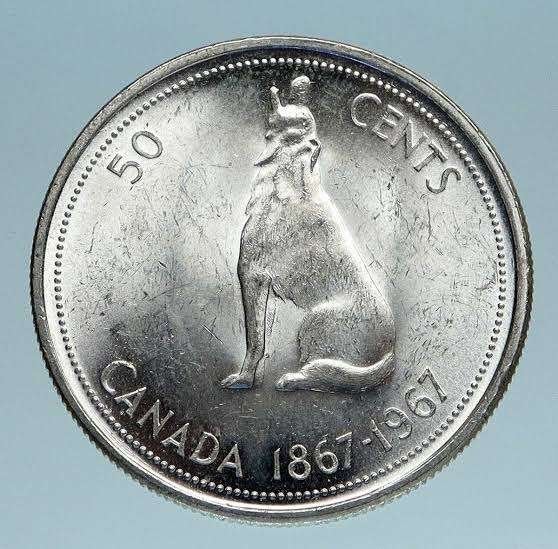 Canada - Silver 50 cent 1967, Postzegels en Munten, Munten | Amerika, Verzenden, Noord-Amerika, Losse munt, Zilver