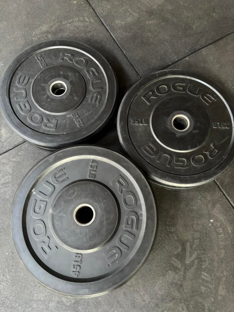 Rogue bumperplates, Sport en Fitness, Fitnessmaterialen, Ophalen, Zo goed als nieuw, Rogue, Rogue