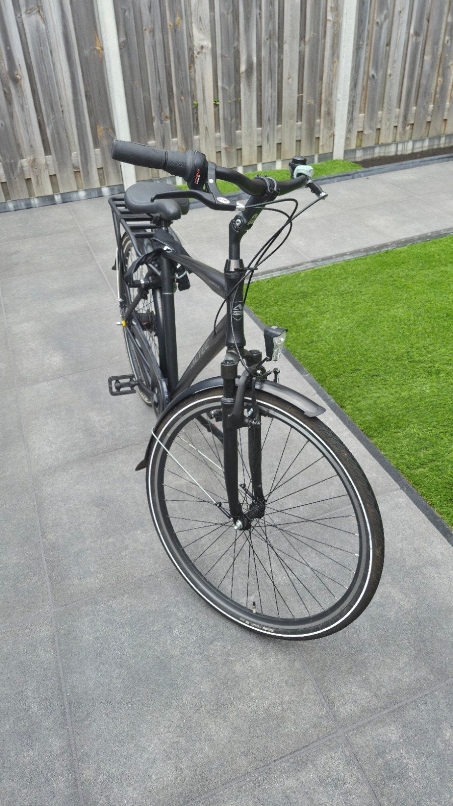 altec omega zwart herenfiets (bijna nieuw), Fietsen en Brommers, Ophalen, Zo goed als nieuw, Overige merken, Versnellingen