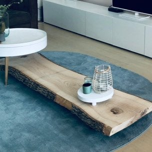 Uniek schaaldeel op wieltjes - massief hout, Ophalen, Hout, Gebruikt, Landelijk