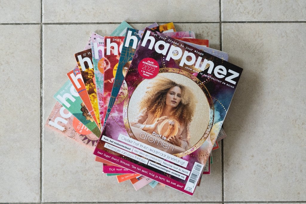 Happinez Tijdschriften 2021 – Nummers 1 t/m 8, Ophalen of Verzenden, Zo goed als nieuw, Lichaam en Geest