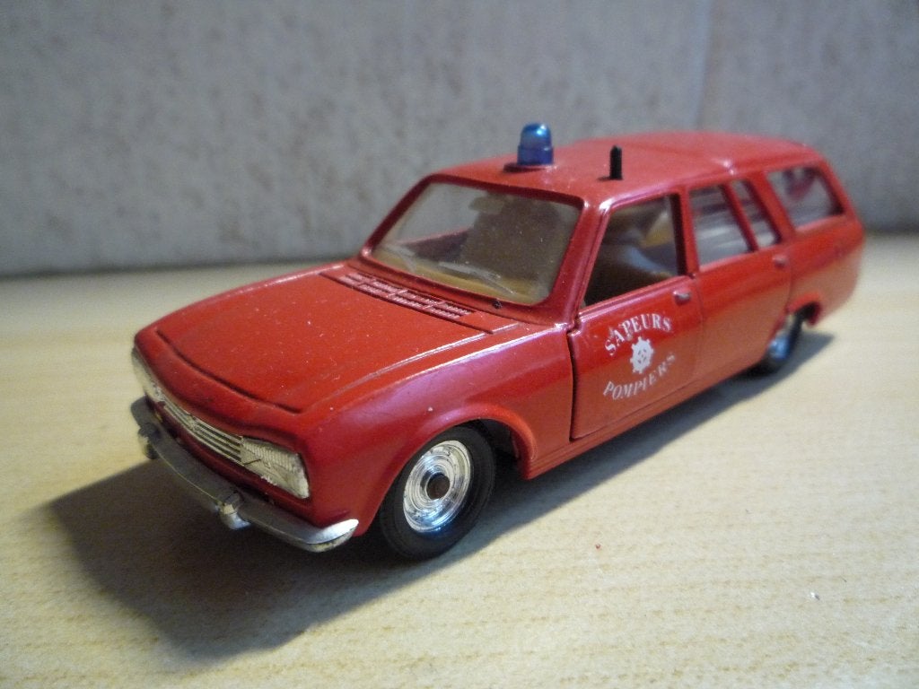 Peugeot 504 Break Sapeurs Pompiers Ambulance Solido 1:43, Ophalen of Verzenden, Gebruikt, Auto, Solido