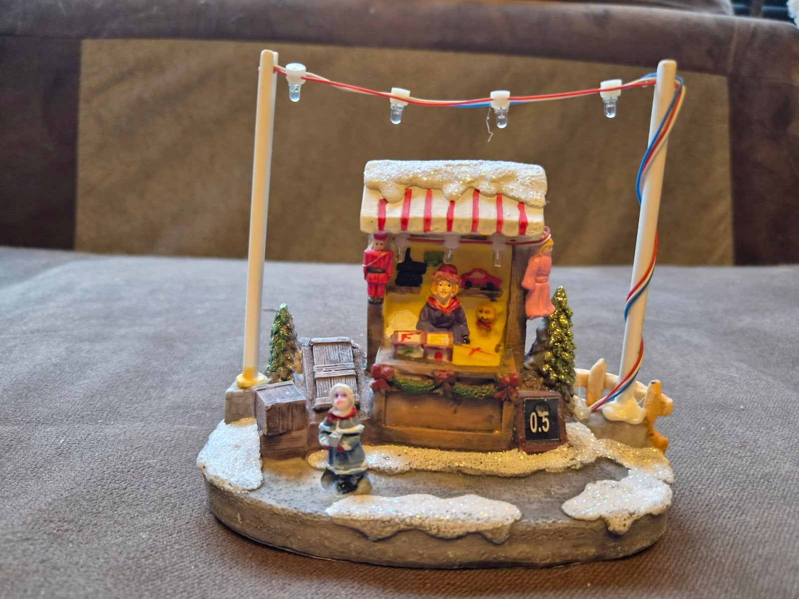 Nostalgische kerstkraam met verlichting, Diversen, Ophalen, Zo goed als nieuw