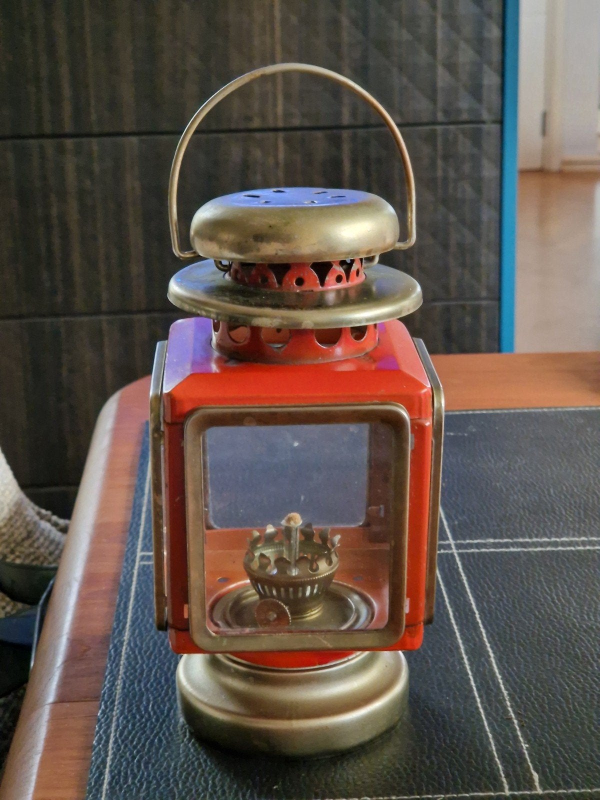 Vintage Rood/Gouden Lantaarn(Made in Hong Kong Jaren 60., Antiek en Kunst, Ophalen of Verzenden