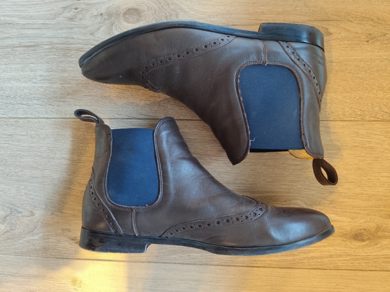 Melvin & Hamilton Jessy 4 lederen Chelsea boots, Blauw, Ophalen of Verzenden, Gedragen, Melvin & Hamilton
