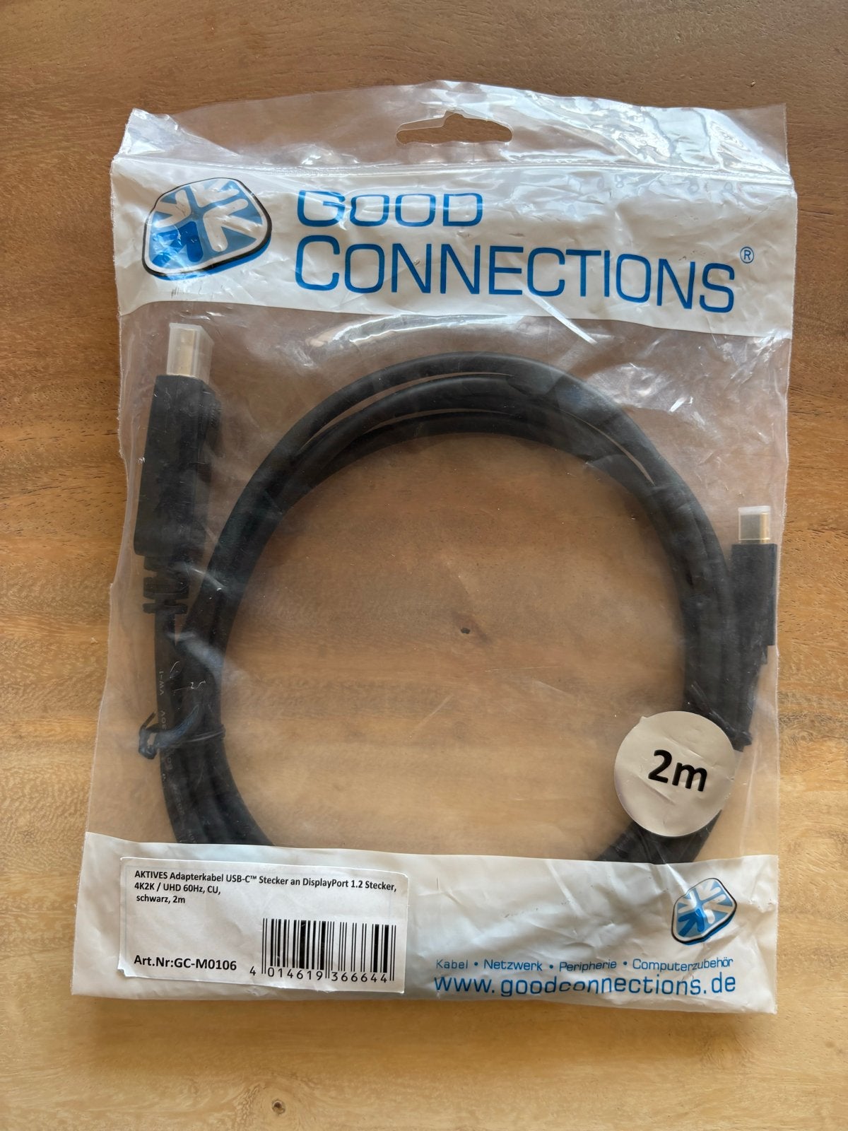 Good Connections USB-C naar DisplayPort 1.2 Adapterkabel 2m, Computers en Software, Pc- en Netwerkkabels, Nieuw, Ophalen of Verzenden