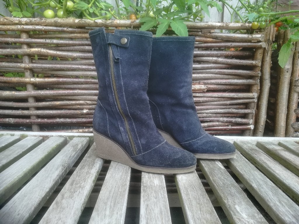 Linea Zeta Laarzen Leer Grijs maat 38, Hoge laarzen, Ophalen of Verzenden, Linea Zeta, Grijs