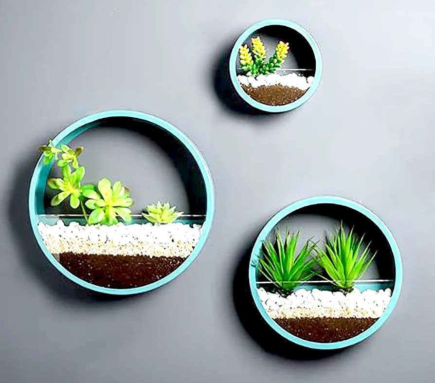 Wanddecoratie baby blauw, Metaal, 30 cm, 30 cm, Ophalen of Verzenden