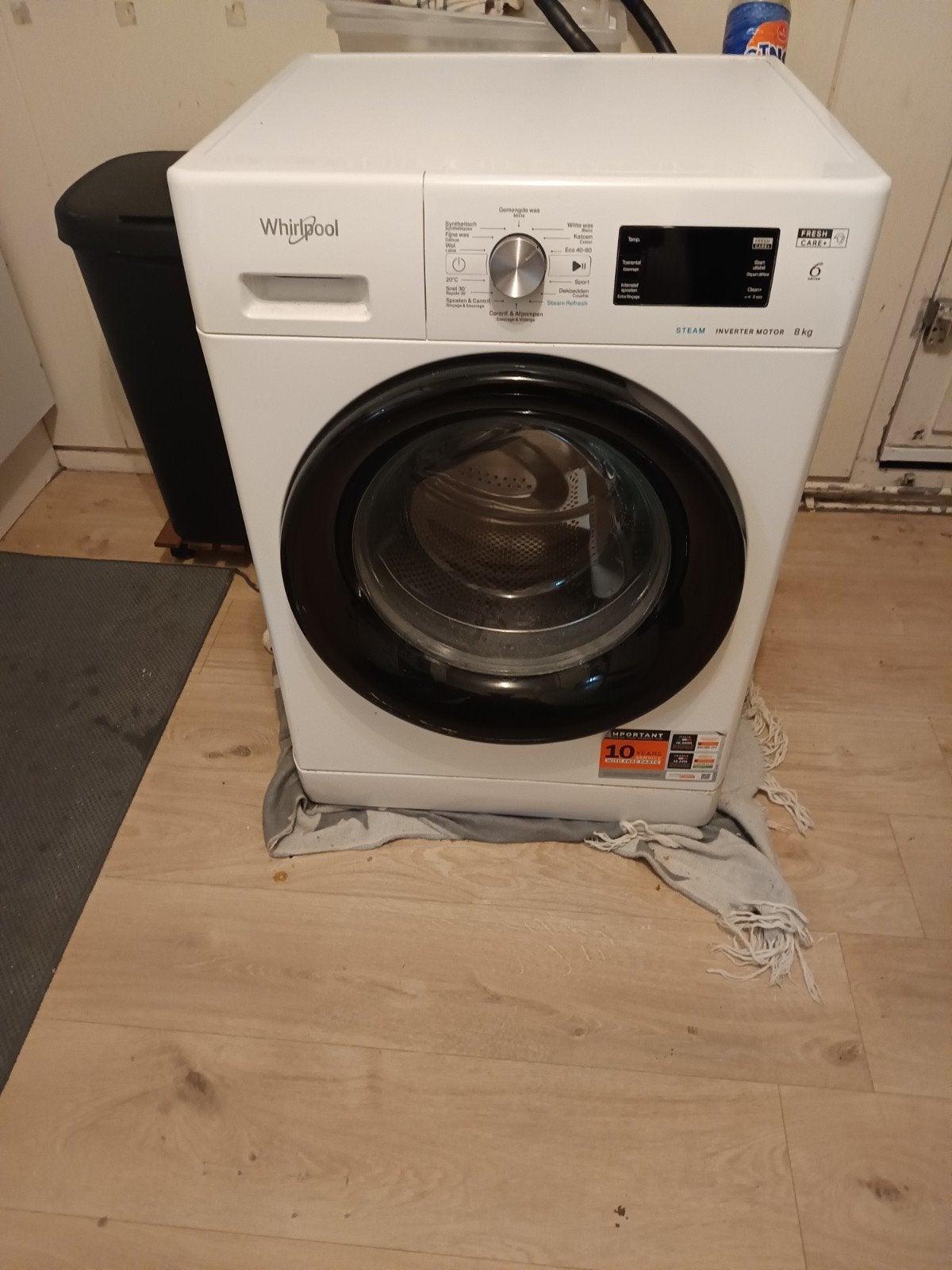 Whirlpool Wasmachine - Zo goed als nieuw, Ophalen, 1200 tot 1600 toeren, 8 tot 10 kg, Zo goed als nieuw