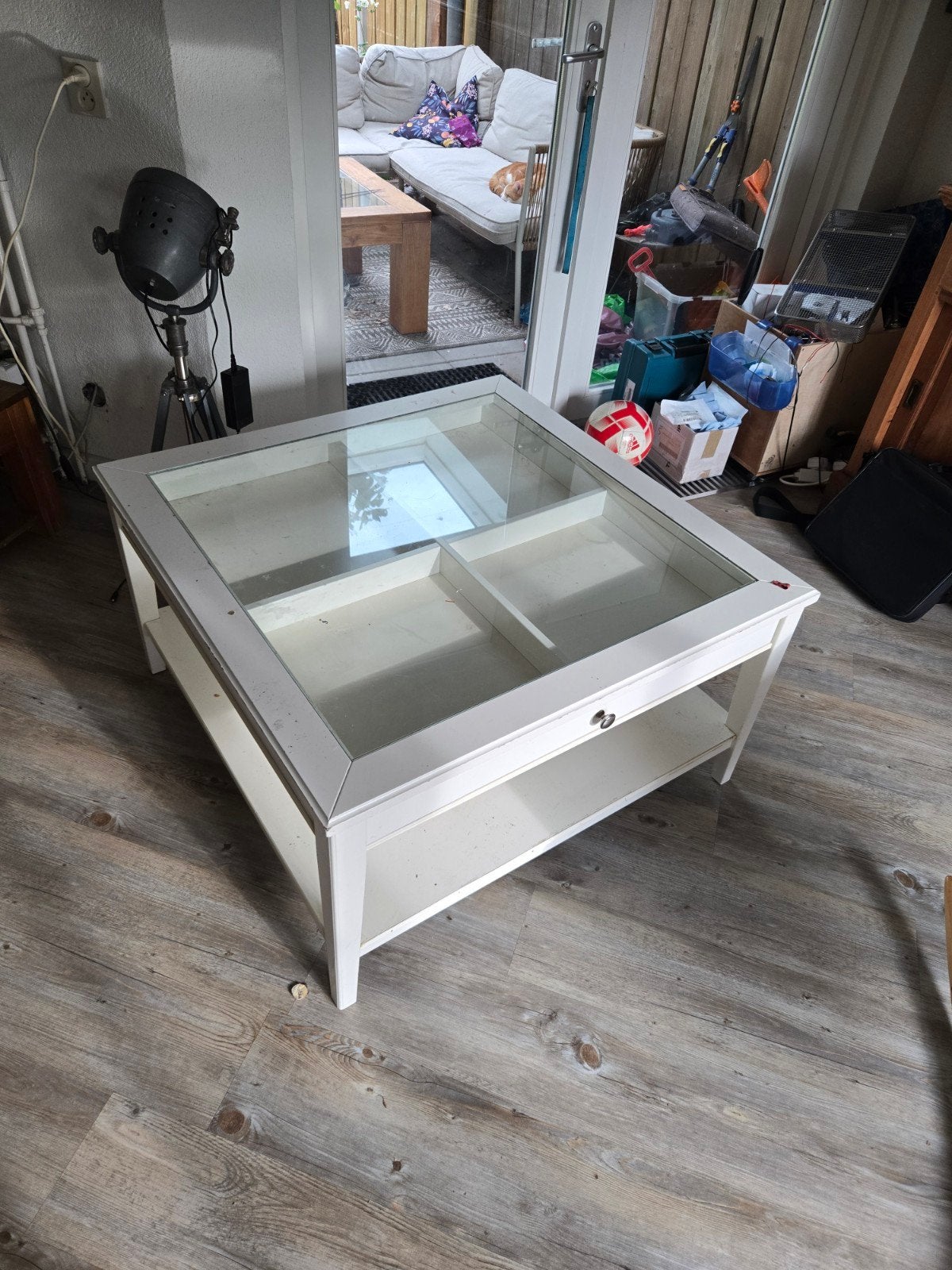 Ikea Liatorp displaytafel - 100x100x40 cm, Ophalen, Gebruikt, 50 tot 100 cm, Vierkant