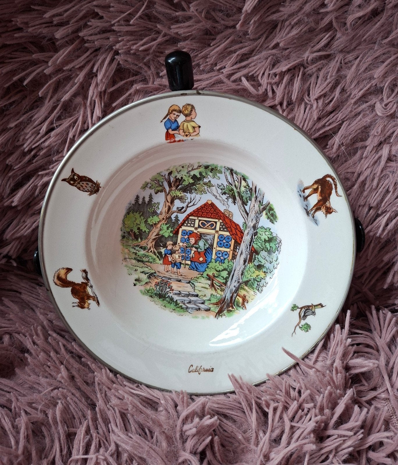 Aangeboden z.g.a.n vintage warmhoudbordje, Ophalen of Verzenden