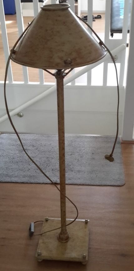 Vintage staande schemerlamp, Ophalen, Gebruikt, 100 tot 150 cm, Vintage