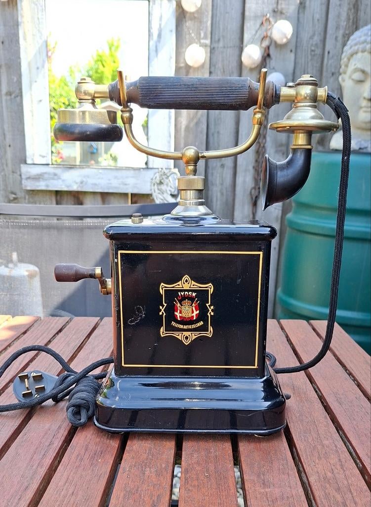 Antieke Deense slingertelefoon uit 1900-1920, Ophalen, Huis en Inrichting