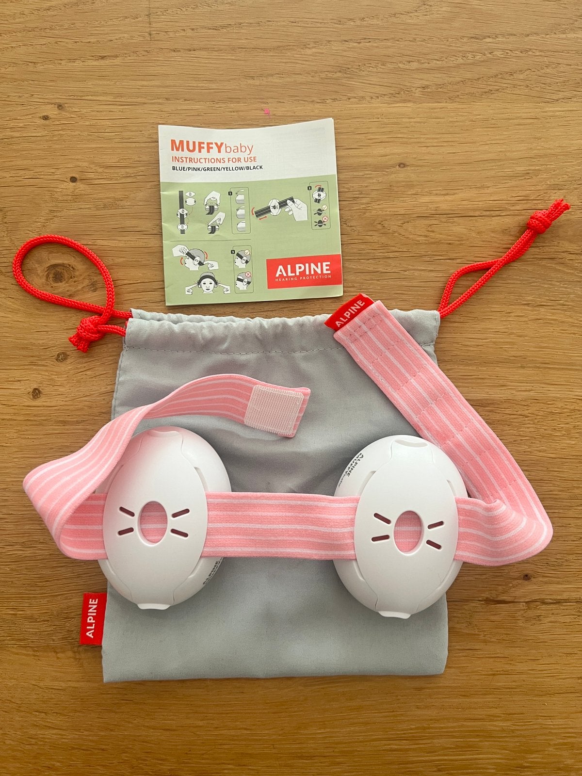 Alpine muffy baby gehoorbescherming, Kinderen en Baby's, Overige Kinderen en Baby's, Ophalen of Verzenden, Zo goed als nieuw