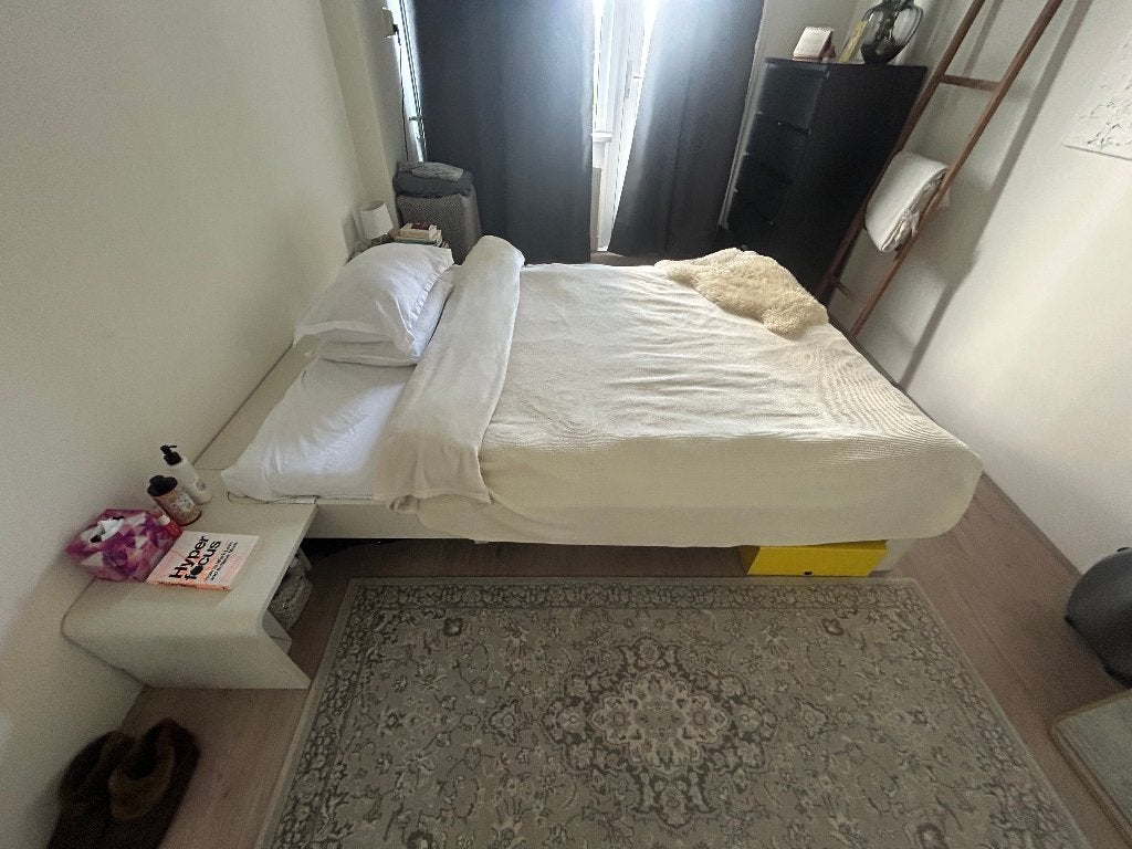 Auping Auronde bedframe 160x200, Ophalen, Overige materialen, Gebruikt, Wit