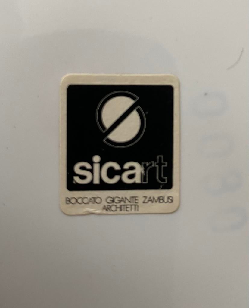 Sicart Italy ronde keramiek schaal , jaren 80, Italie, Gebruikt, Porselein of Keramiek, Schaal