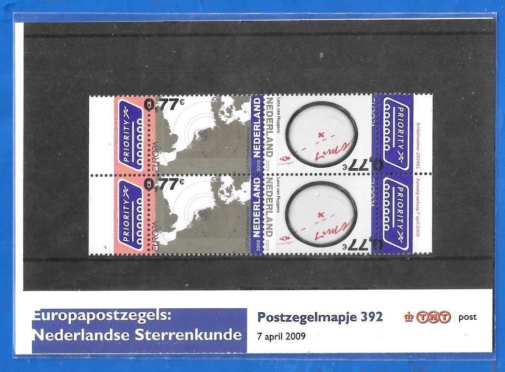 Postzegelmapje 392 - Europapostzegels: Ned. Sterrenkunde, Verzenden, Na 1940, Postfris