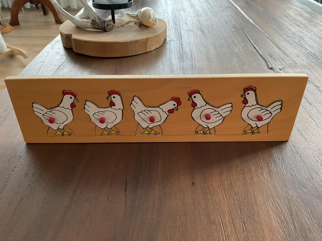 Inlegpuzzel kip, Ophalen, Meer dan 50 stukjes, Zo goed als nieuw