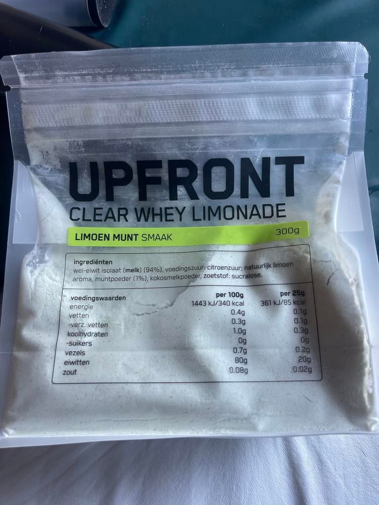 UPFRONT Clear Whey Limonade - Limoen Munt Smaak 300g, Sport en Fitness, Ophalen of Verzenden, Nieuw