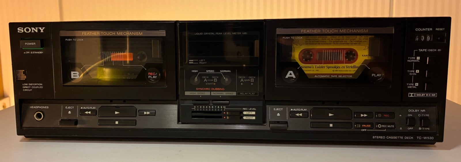 Sony Stereo cassette deck TC-W530, Ophalen of Verzenden, Dubbel, Sony, High speed dubbing