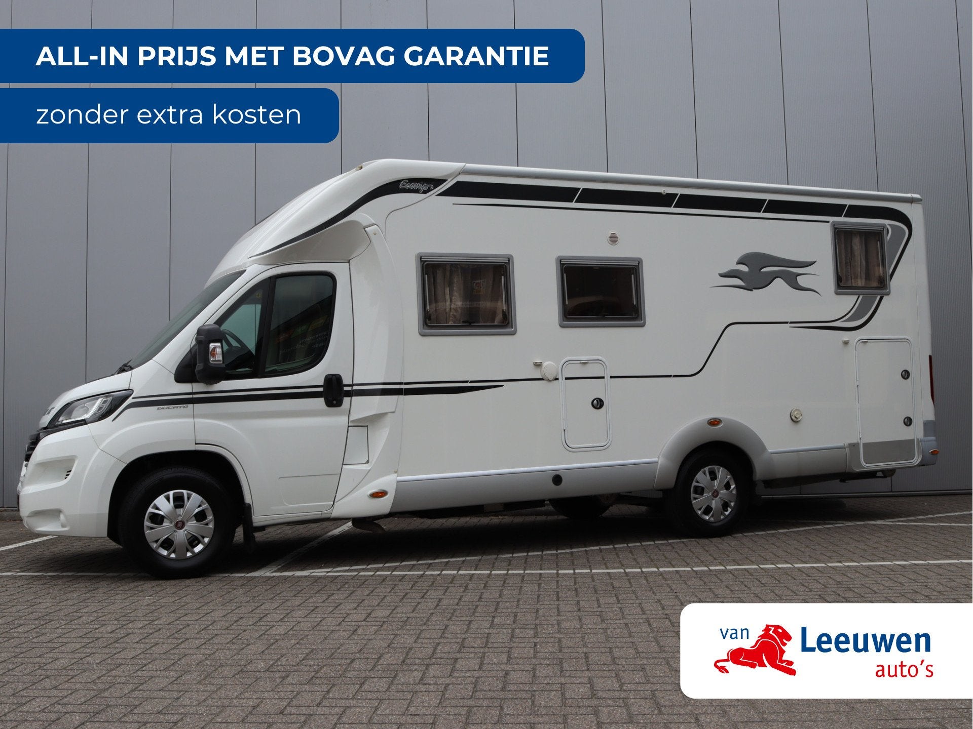 Laika ECOVIP 409 Halfintegrale | 150PK | Airco | Luifel | Ki, Caravans en Kamperen, Ringverwarming, 7 tot 8 meter, Van Leeuwen Auto's