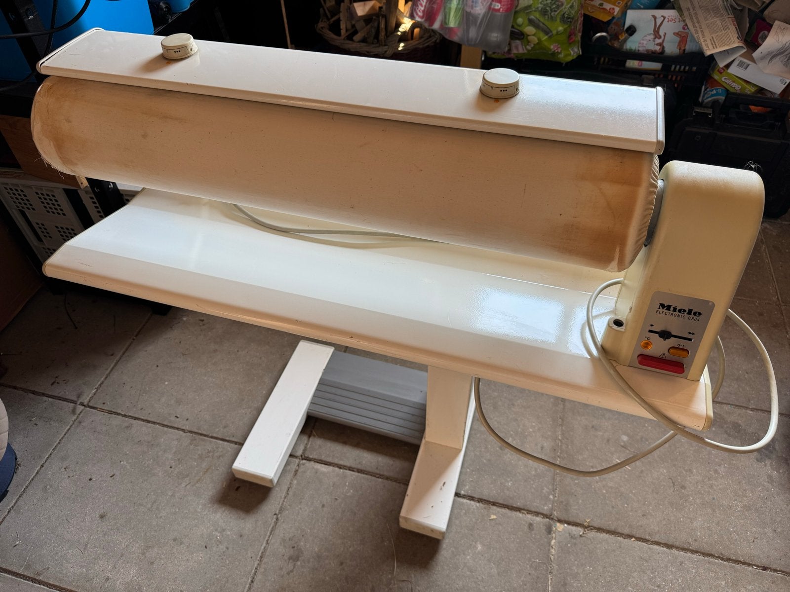 Miele Electronic B864 Strijkrolmachine - Gebruikt, Ophalen, Gebruikt, Strijkijzer met snoer