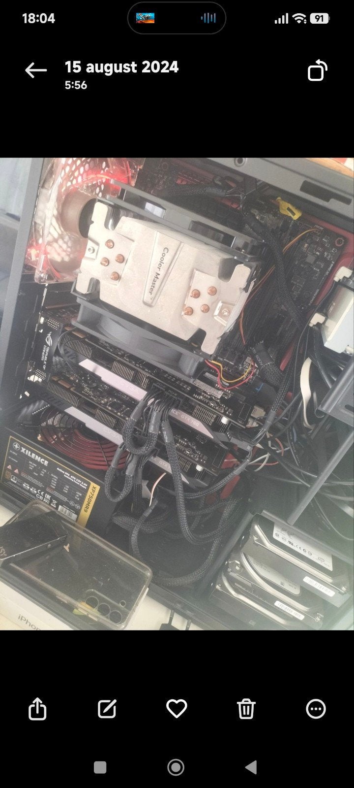 Complete PC onderdelen set - Moederbord, GPU's,AM, HDD's, P, Ophalen of Verzenden, Gebruikt