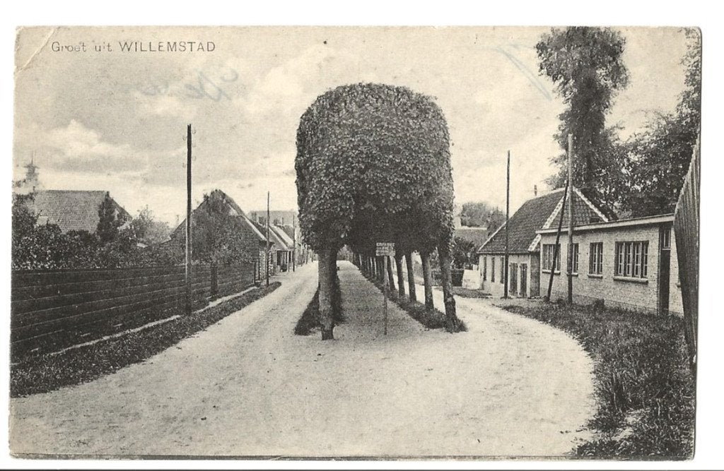 Groet uit Willemstad 1923, Ophalen of Verzenden, 1920 tot 1940, Gelopen, Noord-Brabant