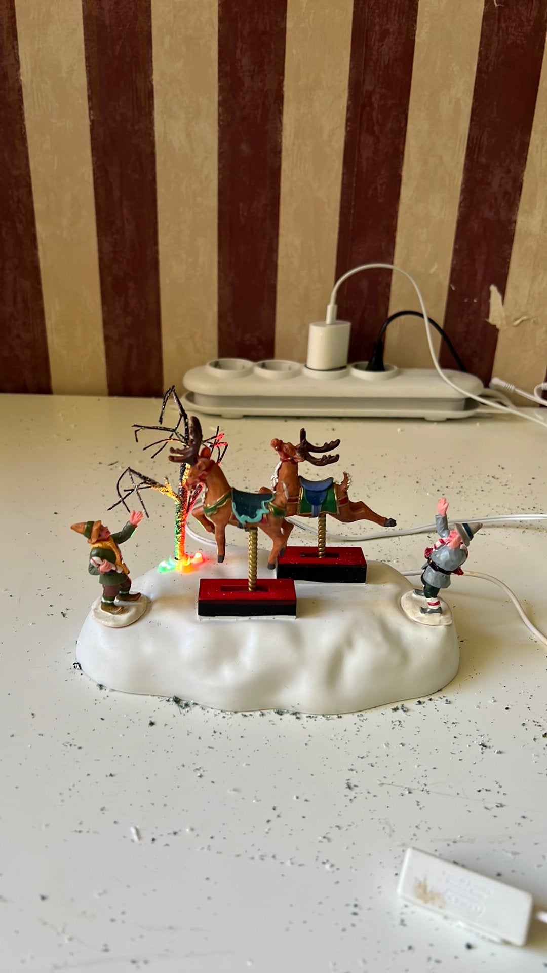 Lemax bewegende eland met licht, Ophalen, Gebruikt