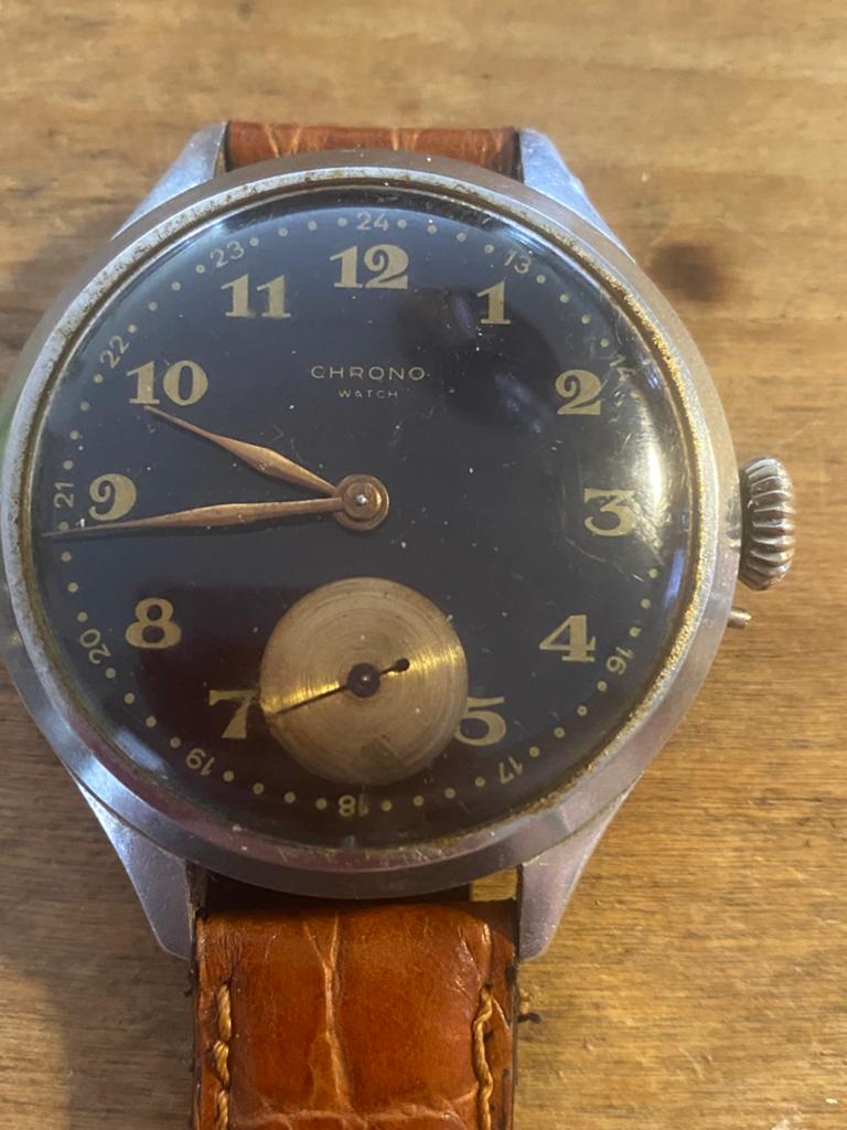 Chrono Horloge tweede wereldoorlog, Verzamelen, Militaria | Tweede Wereldoorlog, Ophalen of Verzenden, Overige soorten, Nederland