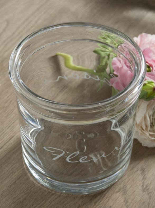 Rivièra Maison vaas ‘Fleurs des Saisons’ 2 stuks, nieuwstaat, Ophalen, Overige kleuren, Minder dan 50 cm, Glas