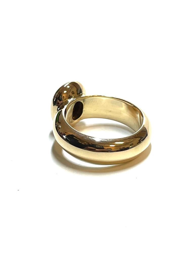 14k gouden ring met een citrien, Sieraden, Tassen en Uiterlijk, Ringen, -, -, Ophalen of Verzenden, Zo goed als nieuw