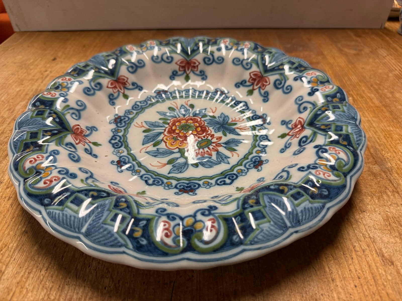 Koninklijke Tichelaar Makkum sierbord, Delfts blauw decor, Ophalen