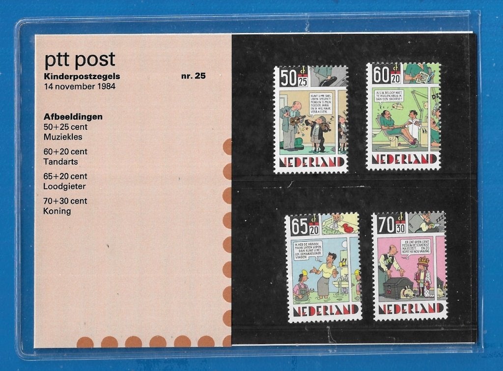 Postzegelmapje 25 - Kinderpostzegels 1984, Postzegels en Munten, Postzegels | Nederland, Verzenden, Na 1940, Postfris