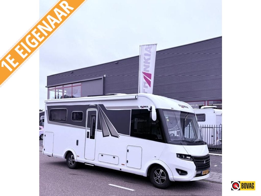 Frankia F-Line 740 PLUS Rondzit Level Airco Solar, Caravans en Kamperen, Fiat, Bedrijf, Diesel, Koelkast