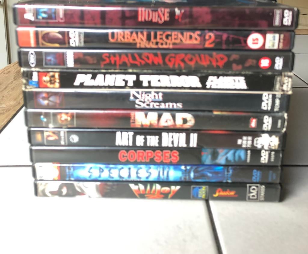 10 lot horror dvd’s zgan, Cd's en Dvd's, Ophalen, Vanaf 16 jaar, Zo goed als nieuw, Boxset