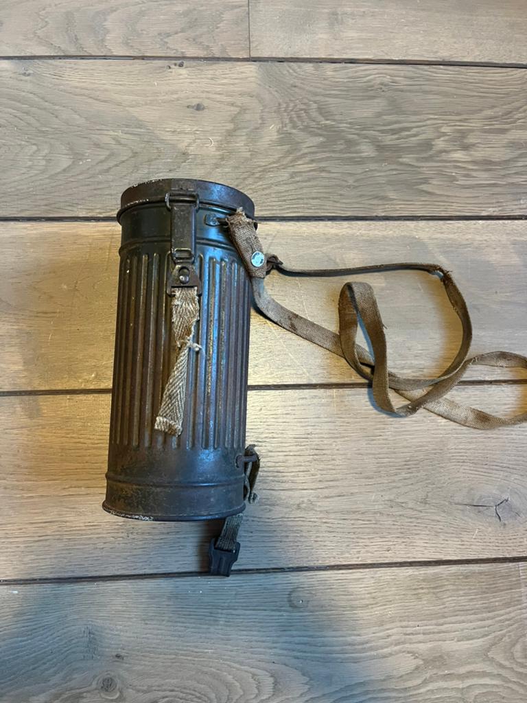 Duitse gasmasker set origineel wo2, Verzamelen, Militaria | Tweede Wereldoorlog, Ophalen of Verzenden, Duitsland