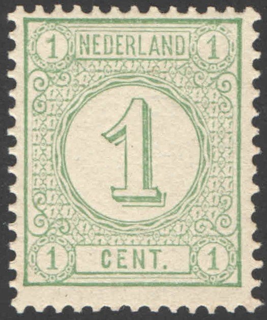 Nederland NVPH nr 31 postfris Cijfer 1876, Ophalen of Verzenden, T/m 1940, Postfris