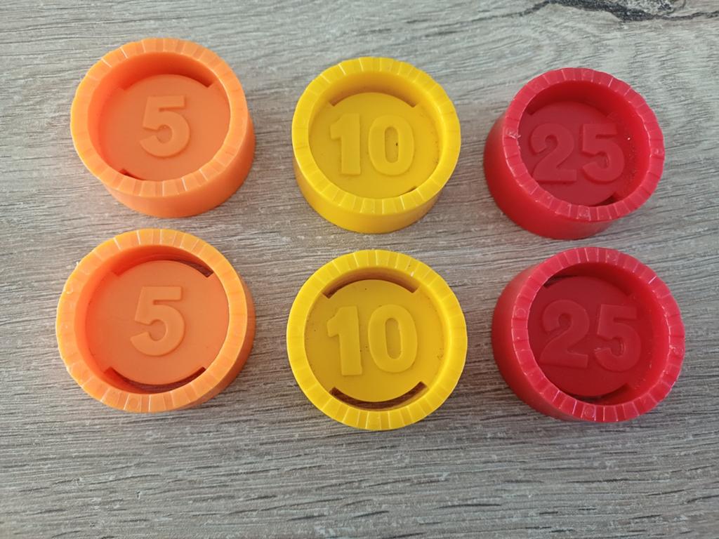 Fisher Price kassa munten / kassamunten / 6 stuks, Kinderen en Baby's, Speelgoed | Fisher-Price, Ophalen of Verzenden, Speelset