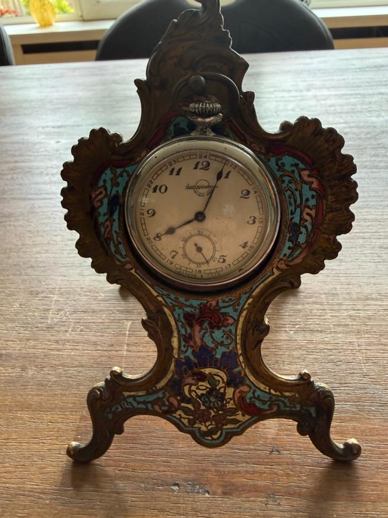 Porte montre email met zakhorloge, Verzenden, Gebruikt