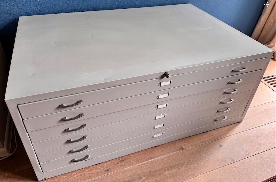 papier ladenkast, Ophalen, Gebruikt, 100 tot 150 cm, 5 laden of meer