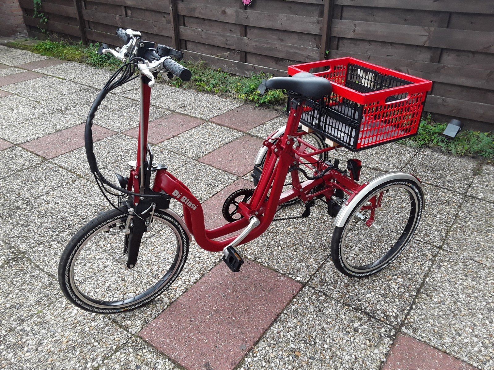 Di blasi elektrische aangedreven opvouwbare driewieler, Fietsen en Brommers, Ophalen, 20 inch of meer, Versnellingen, Zo goed als nieuw