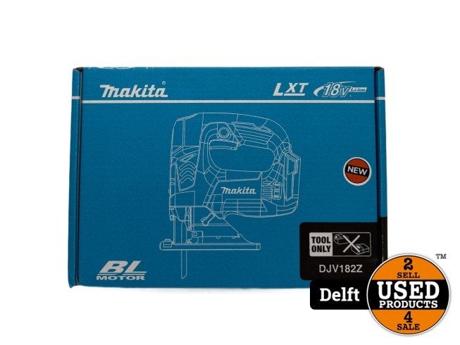 Makita DJV182ZJ decoupeerzaag | Nieuw in Doos, Makita, Zo goed als nieuw, Support@makita.com, Makita Corporation, 3-11-8, Sumiyoshi-cho, 
Anjo, Aichi 446-8502
Japan